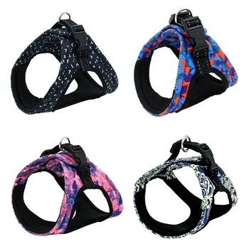 

Pet Dog Harness For Chihuahua Pug Small Medium Dogs Printed Puppy Cat Walking Harnesses Vest Pet Products