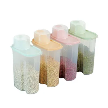 

4pcs Food Container Large Capacity Airtight Dry Food Container Durable