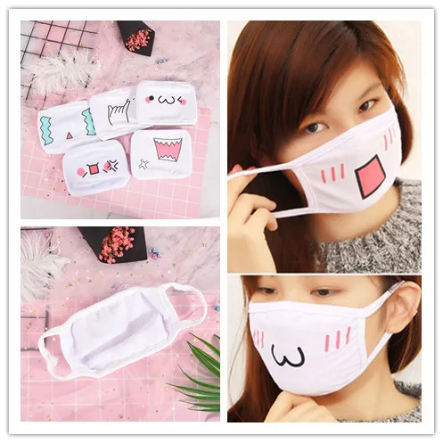 1pc Anti-Dust Cotton Mouth Mask Cute Anime Cartoon Mouth Muffle Face Mask Emotiction Masque Kpop masks