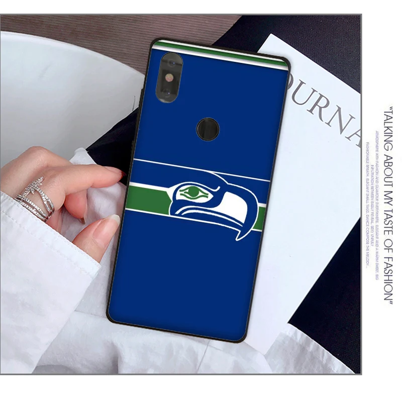 Seattle Seahawks мягкий силиконовый черный чехол для телефона для Xiaomi redmi Note 7 mi 9 mi x2 mi x2S Note3 8 8SE redmi 5 5Plus Note4 4X