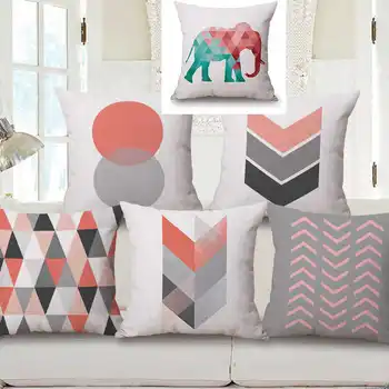 

18x18 Home Style Pillow Cotton Linen Simplity Cushion Cover Waist Home Textile Cases