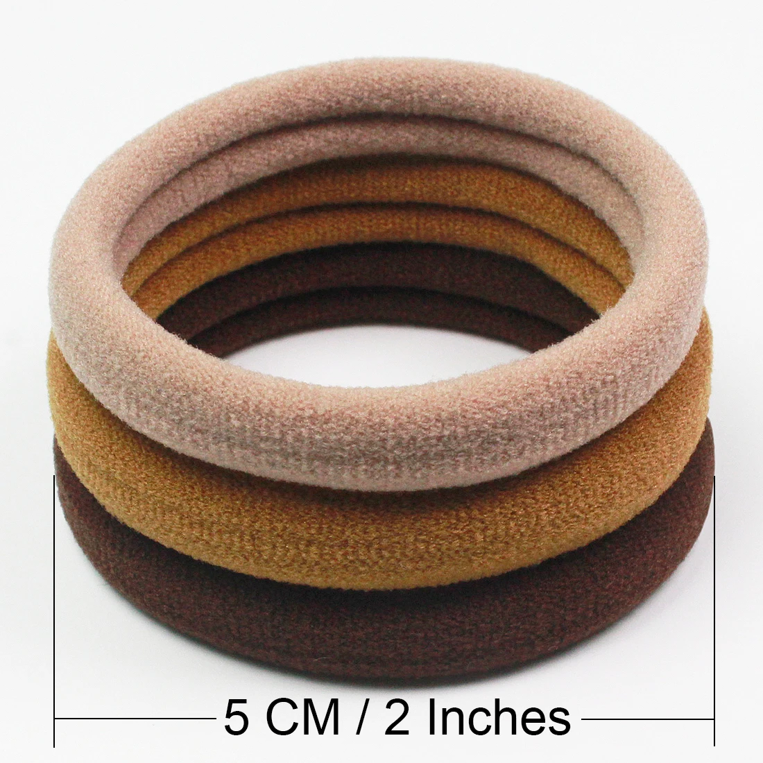 mini hair clips 36 Pcs colorful Large Hair Ties for girls Thick Hair Brown Elastics Ouchless Ponytail Holders 5 CM black hair clips