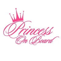 Princess On Board Car Sticker