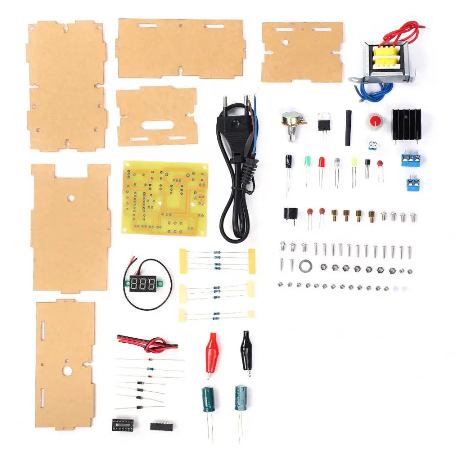Лабораторный Блок питания переменного тока 220 В ЕС вилка LM317 Регулируемое напряжение блок питания комплект для DIY DC 1,25-12 В Выходное напряжение