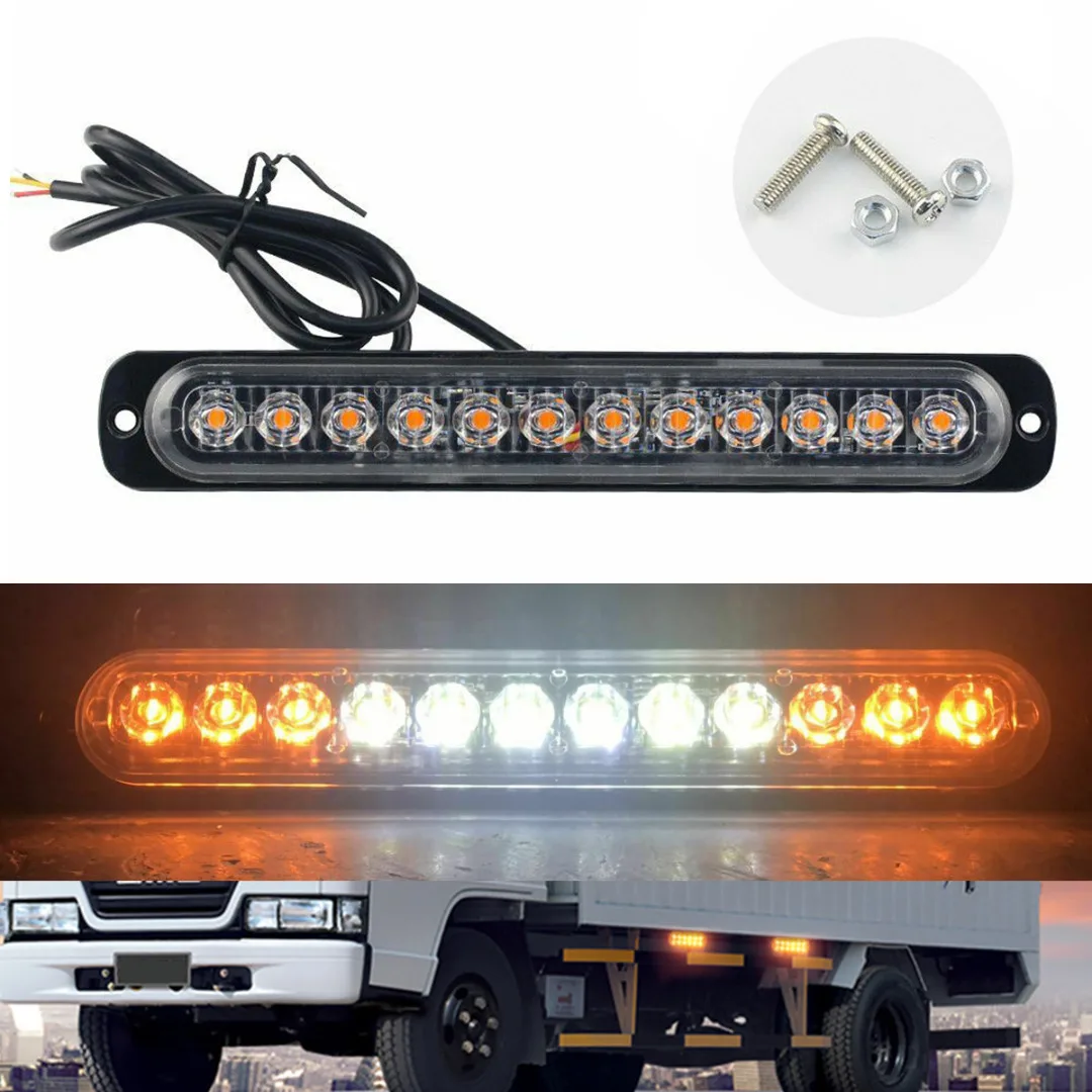 Стробоскоп 12LED светильник автомобиль грузовик скорая помощь аварийный мигающий пожарный стробоскоп Предупреждение ющий светильник DC12V сигнал день-Время Бег Lamo