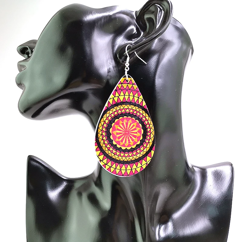 

YD&YDBZ Geometric Wood Earrings For Women Jewelry Gift Girl Drop Earrings Colorful Fashion Jewellery Printing Custom Wholesale