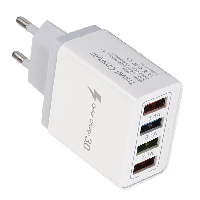 EU/US Plug USB Charger Quick Charge 3.0 For Phone Adapter for Huawei Mate 30 Tablet Portable Wall Mobile Charger Fast Charger gray