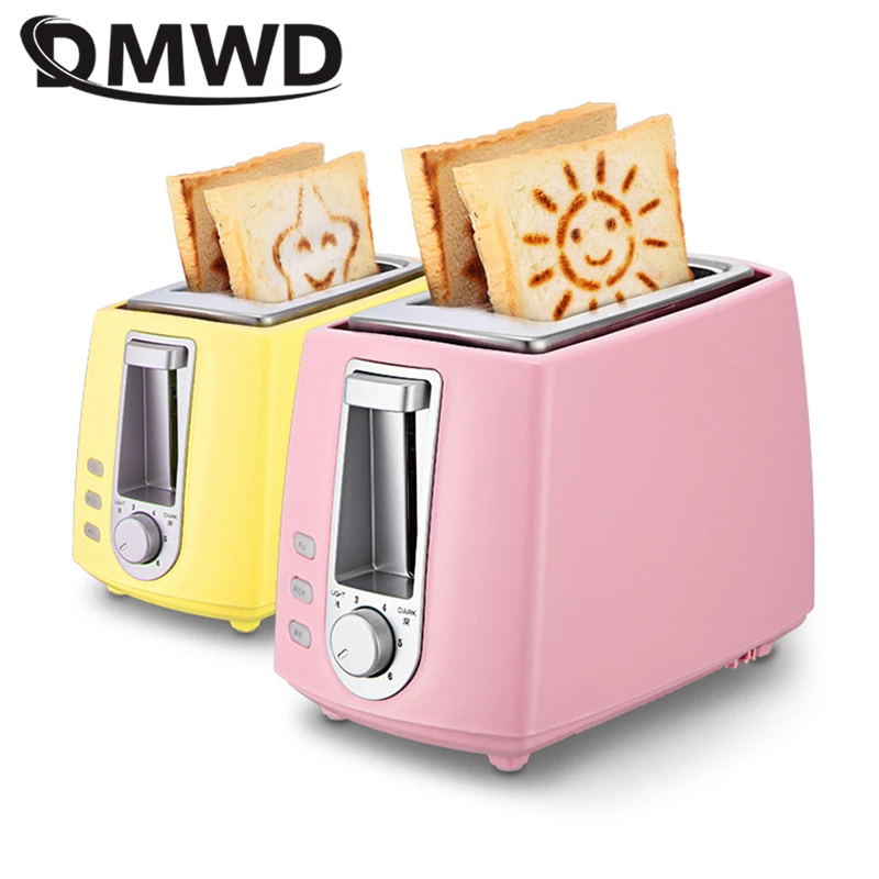 DMWD 6 Gear 220V домашний электрический тостер 2 ломтика духовка для хлеба