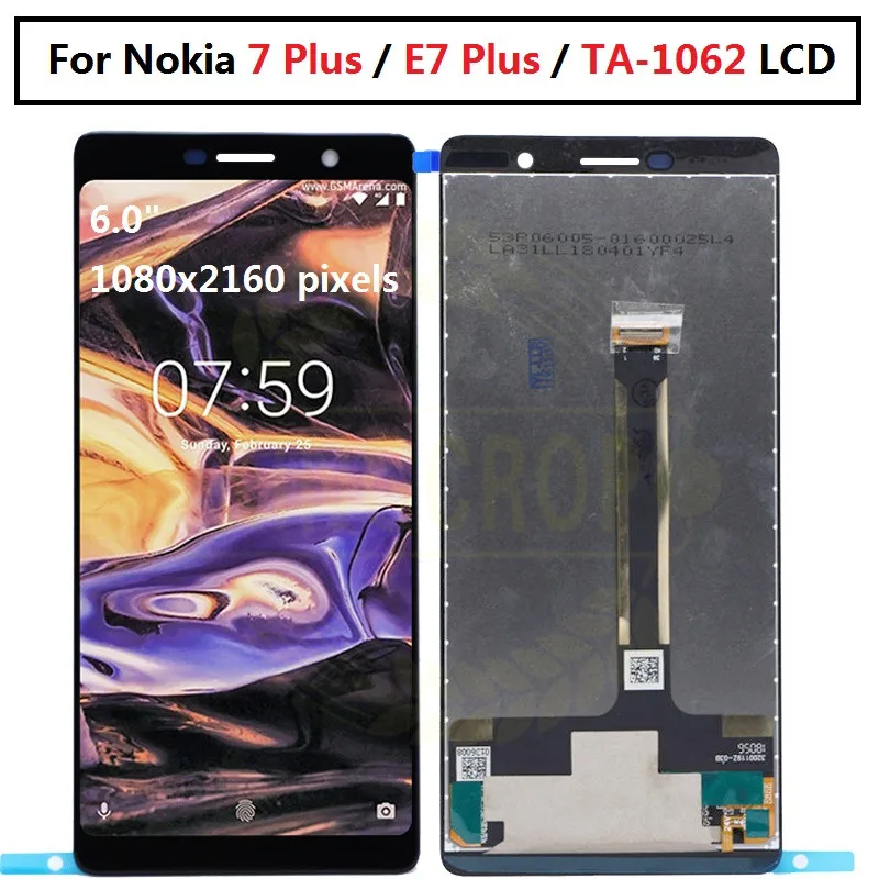6," Дисплей для Nokia 7 Plus lcd 7 Plus дисплей сенсорный экран дигитайзер для Nokia E7 Plus lcd Замена TA-1062 lcd