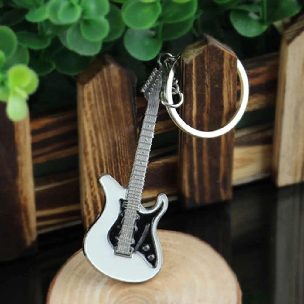 

New Guitar Keychain Creative Design Bass Guitar Musical Instrument Keychain Gift Fashion Pendant