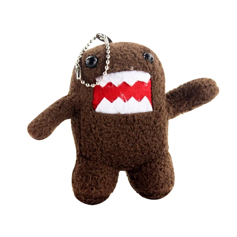 9 см 10 шт./лот Kawaii Domo-Kun плюшевая сумка Подвески игрушки брелок мягкая чучела Domokun брелок подарки на день рождения для детей