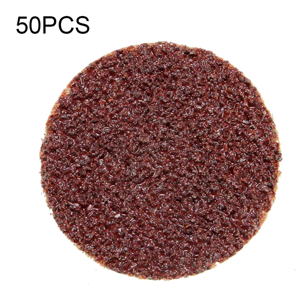 

50pcs Sanding Discs 2 Inch 24 Grit Roll Lock Abrasive Tool Multi Hand Tools Metal Woodworking Corner Surface Polishing Tools Set