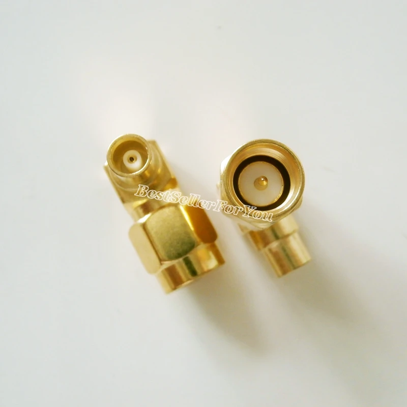 1Pcs SMA Male Plug To MCX Female Right Angle 90 Degree Coaxial Adapter Connector Gloden | Обустройство дома