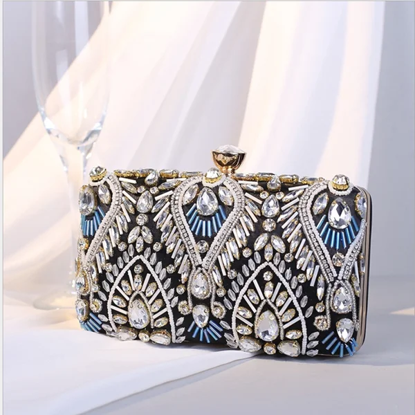 Floral Crystal Clutch Purse | Little Luxuries Designs