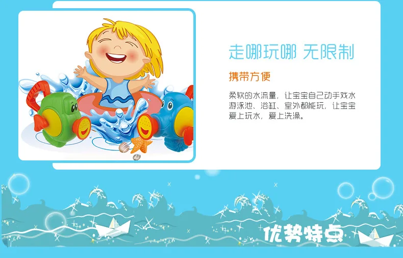 Летающая рыба Пегас воды Spouting CIKOO детские игрушки для игры в воде детские ванны странные новые CIKOO новые продукты с двумя высокими