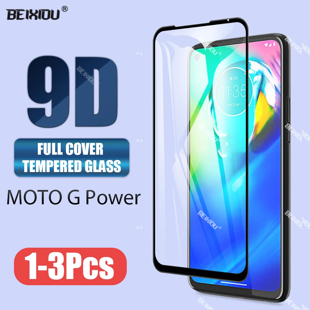 New 9D Tempered Glass For Motorola Moto G Power Full Cover Screen Protector tempered glass film | Мобильные телефоны и