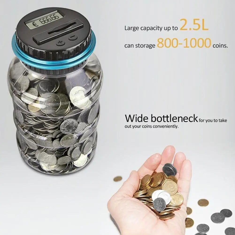 Лидер продаж, цифровой счетчик монет большой емкости, USD/EUR/GBP, цифровая банка для экономии денег, коробка, банка, счетчик монет, бутылка, прозрачная свинья, горячая распродажа