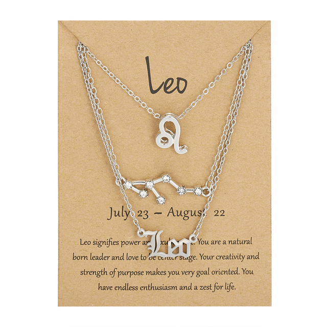 12 Constellation Pendant Necklaces Couple Lover Fashion Cardboard Star Zodiac Sign Charm Pisces Necklace Jewelry Gifts