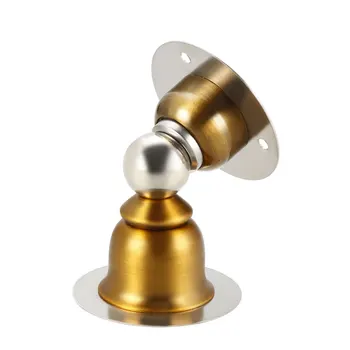 

uxcell Magnetic Door Stopper Stainless Steel Door Stop Catch Holder with Screws Yellow Bronze Tone 3pcs