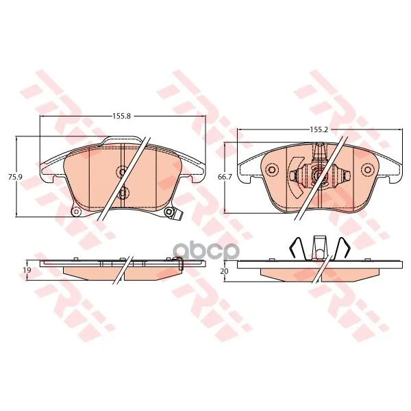 Колодки Тормозные Ford Mondeo 15-/S-Max 15- Передние Trw/Lucas Gdb2092 TRW/Lucas арт. GDB2092