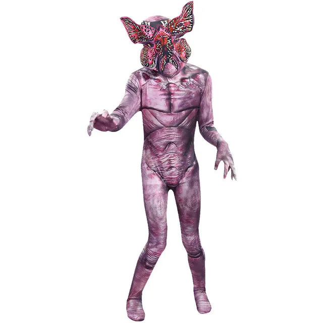 Новые Аниме странные вещи 3 чомпер Косплей костюмы человек-пожиратель цветок ужас зентай комбинезоны с маской боди вечерние Хэллоуин - Цвет: B