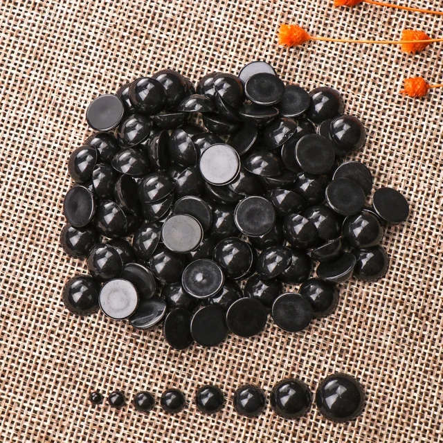 100PCS Plastic Puppet Doll Accessories Toys Eyeball Amigurumi Eyes Teddy Bear Doll Animal Plush Black Safety Eyes DIY Doll Craft 3