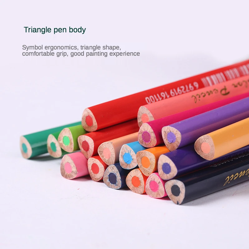 12/24/36/48/72 colori matite colorate set di spessore triangolo colorato Grassa log di pittura per bambini di disegno del fumetto rifornimenti di Arte matita - immagine 4