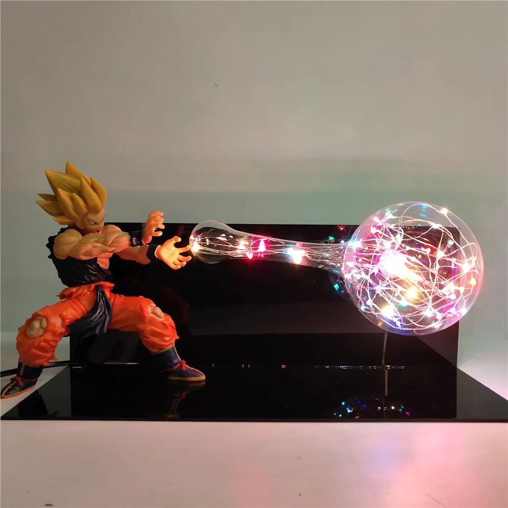 Anime Figures Dragon Ball Super Son Goku DIY PVC Night Lights Led Lamp LED Visual Model Action Figurine DBZ Goku Toys Lighting