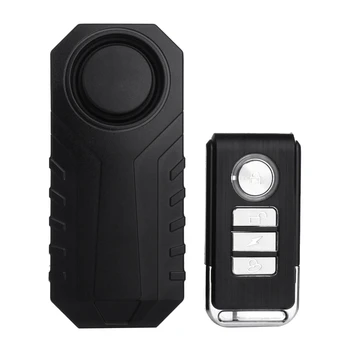 

113DB Loud Wireless Bicycle Anti-Theft Alarm Waterproof Door/ Window Vibration Alarm Intelligent Remote Control Alarm Sensor