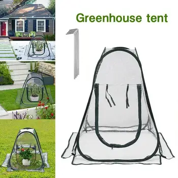 

Portable PVC Warm Garden Tier Mini Household Plant Greenhouse Cover Waterproof Anti-UV Protect Garden Plants Flowers with Stand