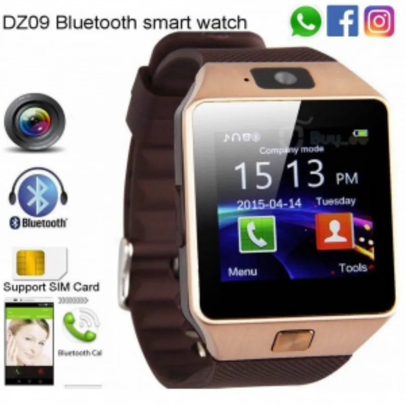 

Reloj Inteligente con Redes Sociales, fotografias y mucho mas color Dorado