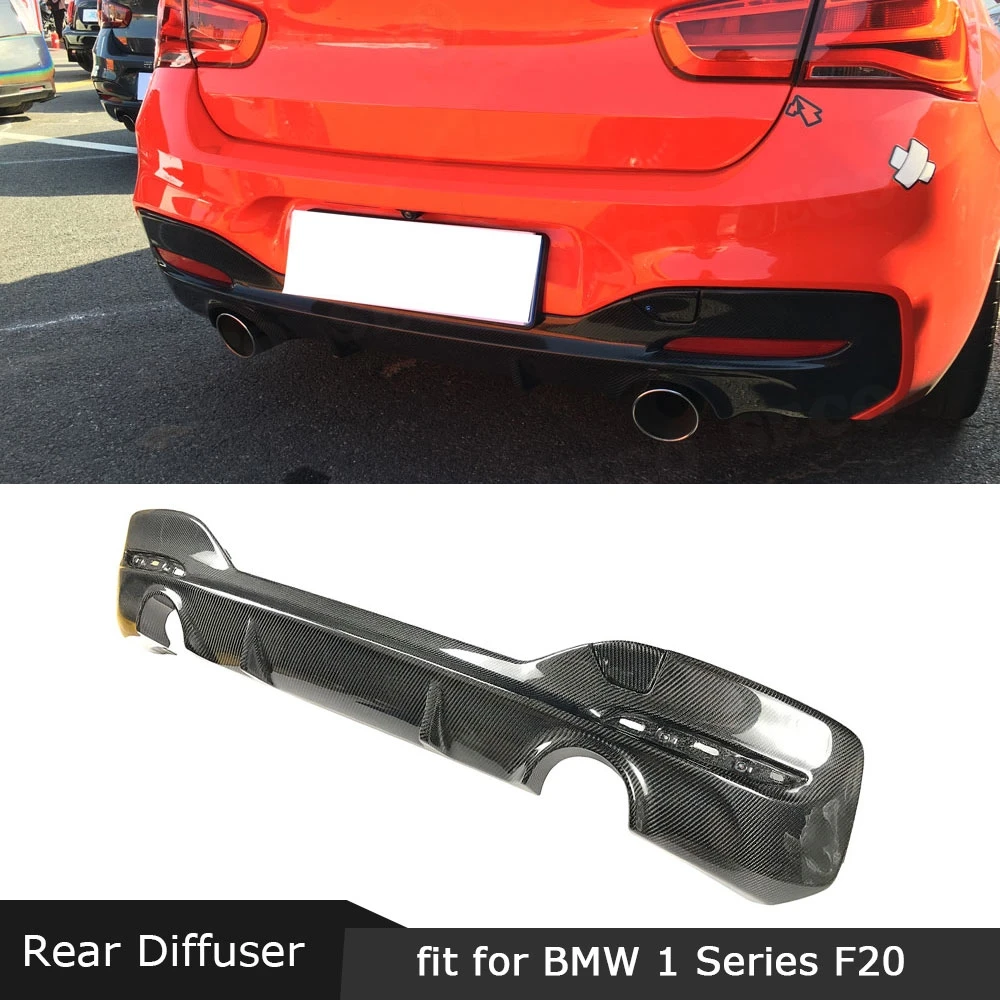 Для BMW 1 Series F20 M135i M140i M Sport 2016 2018 задний диффузор из углеродного волокна 3D стиль
