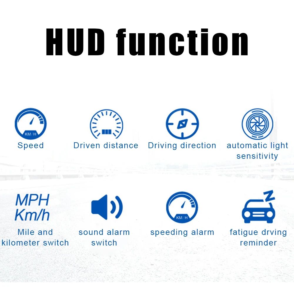 MPH Outdoor off-road Guide Smart Gadgets GPS Car Head Up Display HUD Digital Gauges Overspeed Alarm Speedometer