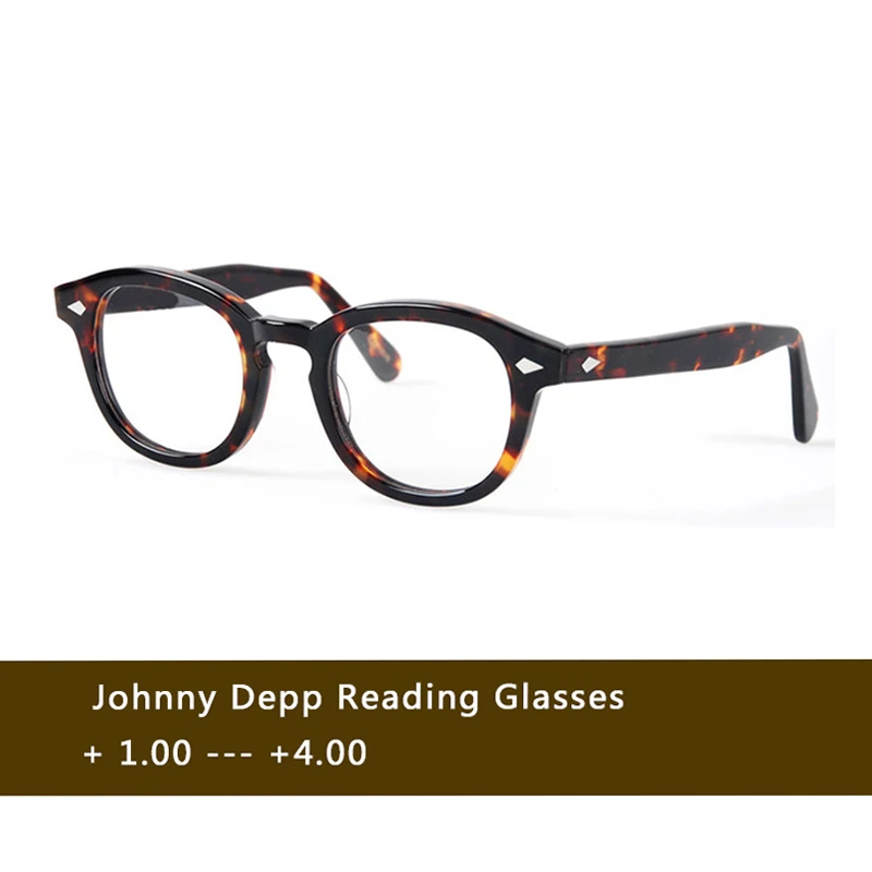 

Men's and women's Johnny Depp glasses retro reading glasses +1.0 +1.5 +2.0 +2.5 +3.0 +3.5 +4.0