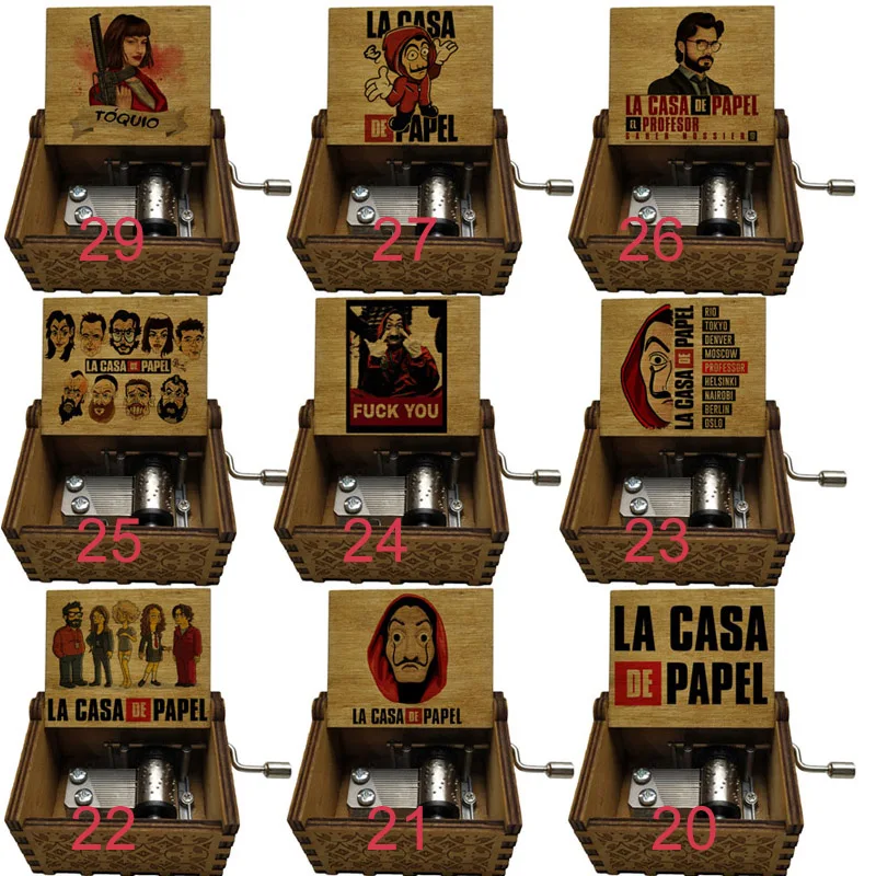 В House of paper La Casa De Papel Bella Ciao музыкальная тема вечерние подарок Музыкальный Музыкальная Шкатулка рукоятка подарок для детей ТВ вентиляторы