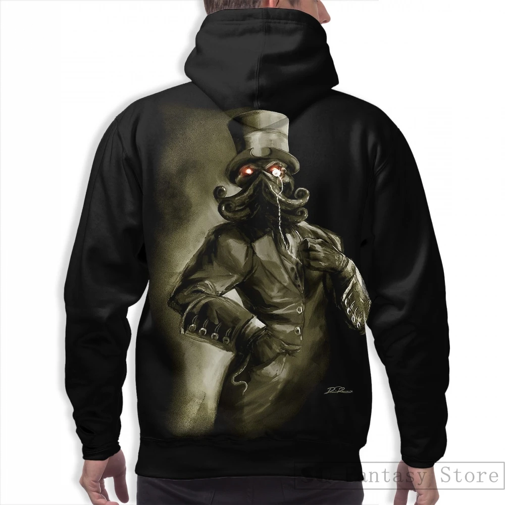 Мужские толстовки, свитшоты для женщин Забавный Dapper Cthulhu с принтом Повседневная Толстовка с капюшоном