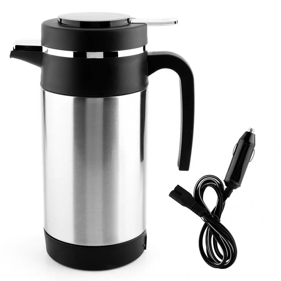 1000ml Stainless Steel Car Electric Heated Kettle Coffee Tea Thermos