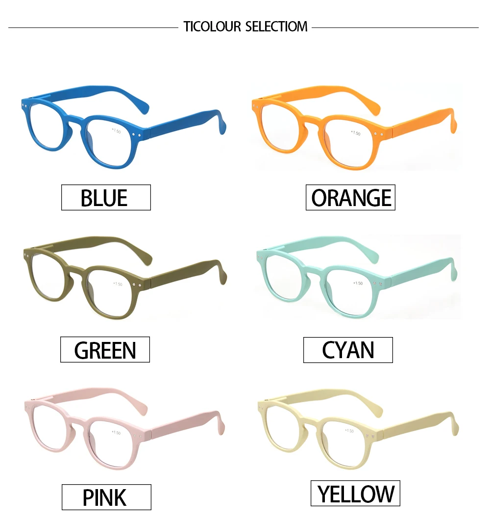 CLASAGA High Quality Spring Hinged Reading Glasses Men and Women Eyewear with Oval Frame Reader Prescription Eyeglasses 0~600 3