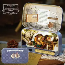 Игрушки для Детская кукла домашняя мебель коробка театральный Миниатюрный Кукольный домик кукольный дом аксессуары Мини Дом DIY кукольный домик вилла