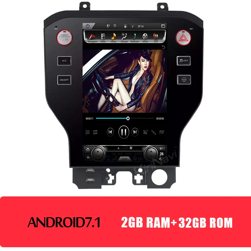 KiriNavi 11," вертикальный экран Tesla style 1 Din Android автомобильный Радио Gps навигатор для Ford Mustang Автомобильный мультимедийный dvd-плеер 4G - Цвет: Android Car Radio