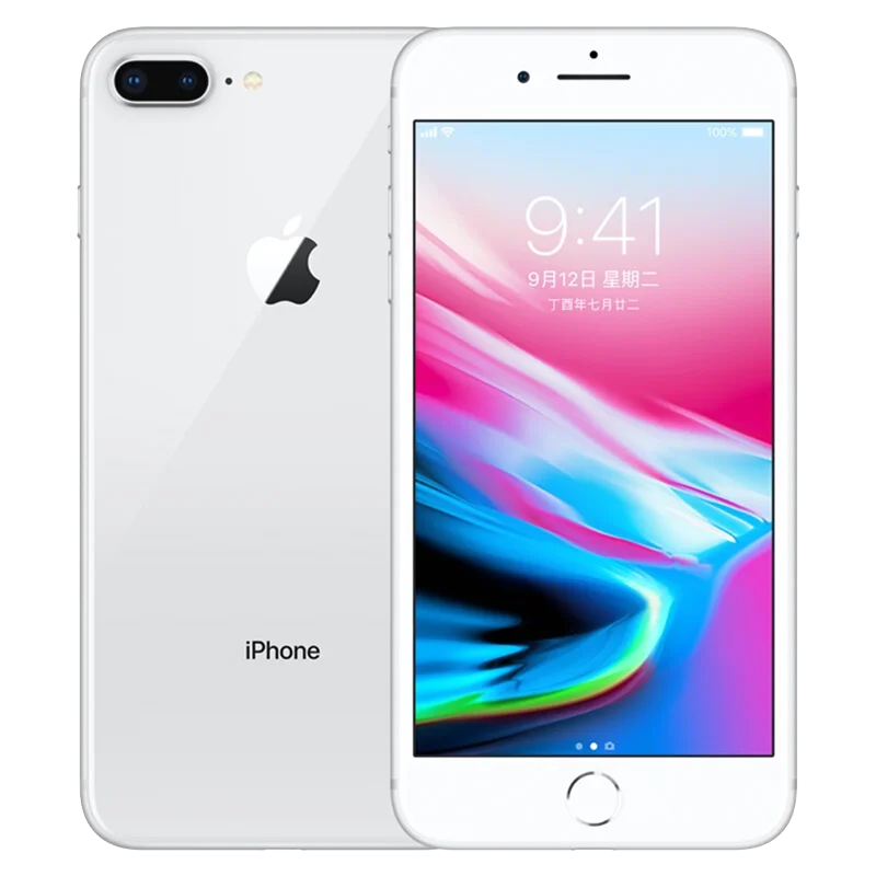 Silver Apple iPhone 8 Plus разблокированный смартфон 5,5 дюймов 12 Мп задняя камера отпечаток пальца iOS 11 шестиядерный 64/256 ГБ rom 4G LTE мобильный телефон - Цвет: Silver