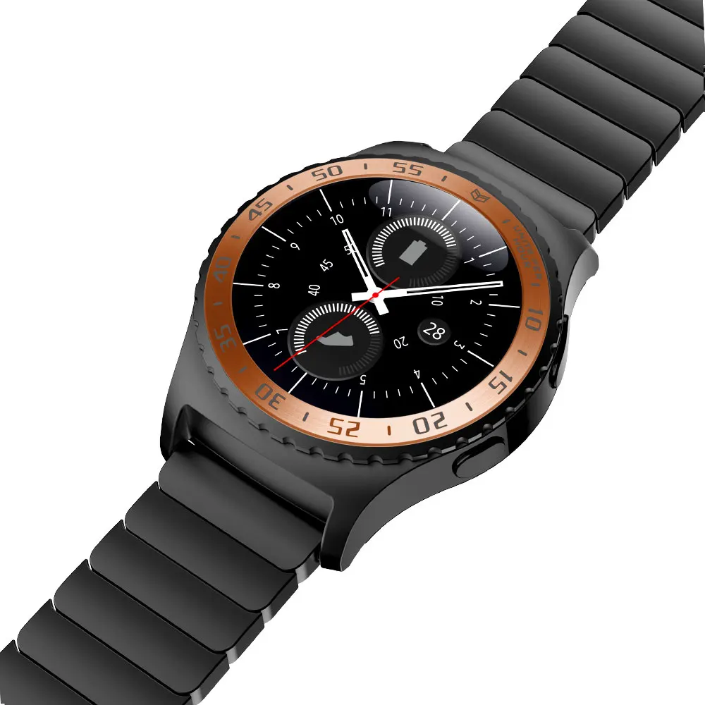 S2 нержавеющая сталь для samsung gear S2 классический SM-R732 БЕЗЕЛЬ для наручных часов кольцо Клей против царапин металлический чехол браслет 22 Стиль