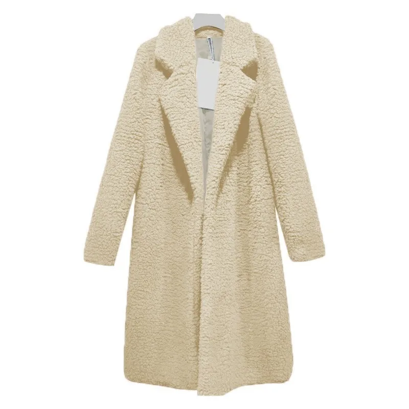 XUXI, Женская длинная куртка, Женский Повседневный Кардиган с открытым передом, верхняя одежда, модное толстое мягкое теплое пушистое пальто с плюшевым мишкой из флиса FZ227