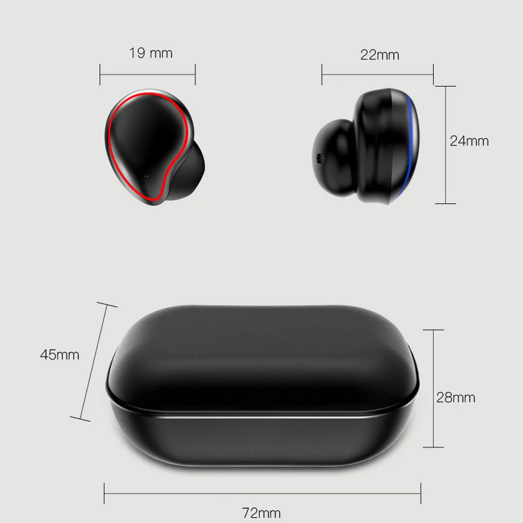 VOBERRY Bluetooth 5,0 беспроводная гарнитура IPX5 Водонепроницаемый 3D стерео вход Эргономика Bluetooth гарнитура с зарядным устройством 719#2