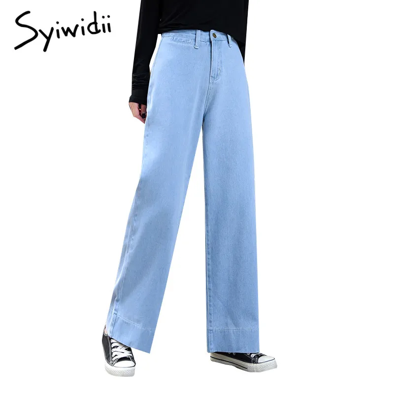 Vintage high waist jeans woman Full Length demin pants trousers Washed plus size jeans Straight blue fashion winter autumn new