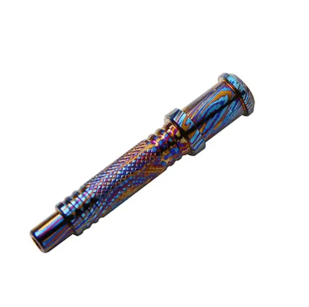 A196 EDC титановый сплав/титановый дамасский фильтр для сигарет тройной Рециркулирующий металлический фильтр - Цвет: Damascus titanium