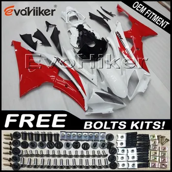 

Custom motorcycle cowl for YZF-R6 2008-2016 ABS plastic motorcycle hull fairing Injection mold red black white+Gifts