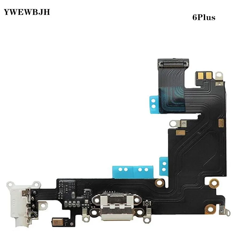 10pcs USB Charging Port Dock Connector Flex Cable For iPhone 6 Plus with Mirco Phone Headphone Audio Jack Replacement Part