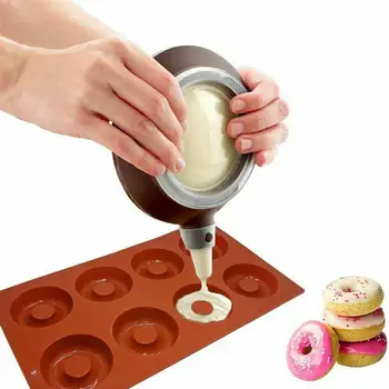 

8 Holes Donuts Biscuits Chocolate Cake Silicone Mold Ice Cubes Soap Cookies Mould Decorating Fondant Molds DIY Jelly Baking Toos