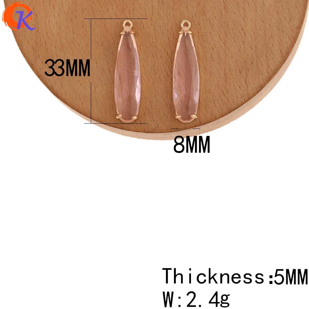 Cordial Design 30Pcs 8*33MM Charms Jewelry/Jewelry Accessories/DIY Earrings Making/Earring Findings/Hand Made/Crystal Pendant - cordial